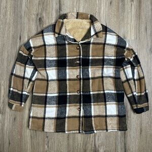 Flannel Sherpa Shacket